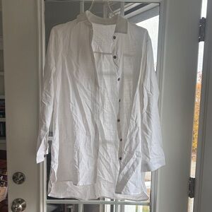 Oversized White Button-Up Shirt